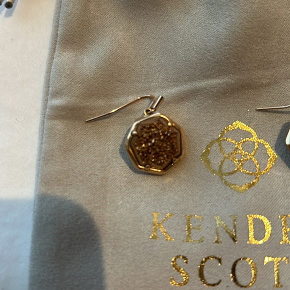 Kendra Scott Rose Gold Drusy Earrings - Picture 4 of 9